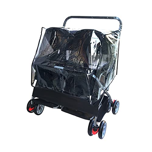 Doppel-Hundewagen, Haustier-Kinderwagen for mittelgroße Hunde, Hunde-Pushchai, Zweisitzer-Haustier-Kinderwagen for Hunde, Katzen und mehr, leichte Haustier-Transportbox, zusammenklappbarer Hunde-Reise von Fitlin