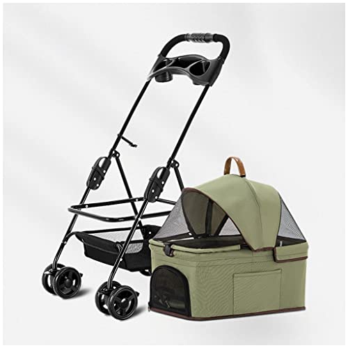 Haustier-Hunde-Kinderwagen for kleine, mittelgroße Hunde, Haustier-Reise-Kinderwagen, Hunde-Kinderwagen, Kinderwagen, abnehmbare Katzenträger und Kinderwagen, tragbarer Hunde-/Katzen-Kinderwagen, tren von Fitlin