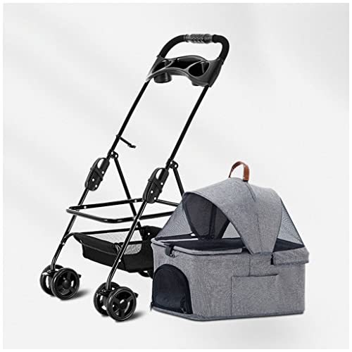 Haustier-Hunde-Kinderwagen for kleine, mittelgroße Hunde, Haustier-Reise-Kinderwagen, Hunde-Kinderwagen, Kinderwagen, abnehmbare Katzenträger und Kinderwagen, tragbarer Hunde-/Katzen-Kinderwagen, tren von Fitlin