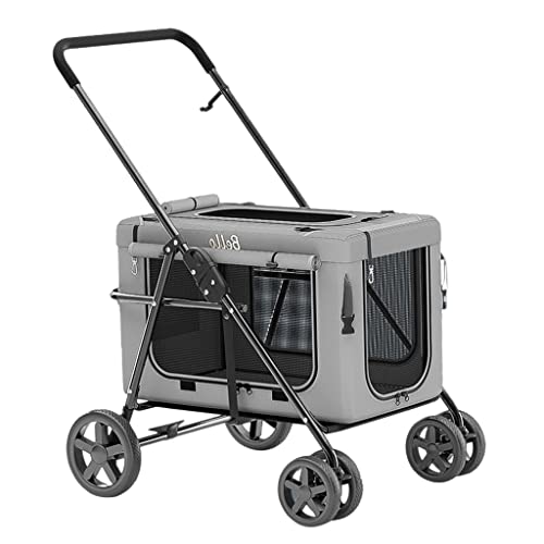 Haustier-Hunde-Kinderwagen for kleine mittelgroße Hunde, Hunde-Kinderwagen for 2 Hunde, Katzen, Welpen und Kätzchen, Haustier-Katzen-Kinderwagen, Reise-Tragewagen, Hunde-Kinderwagen, Kinderwagen for K von Fitlin