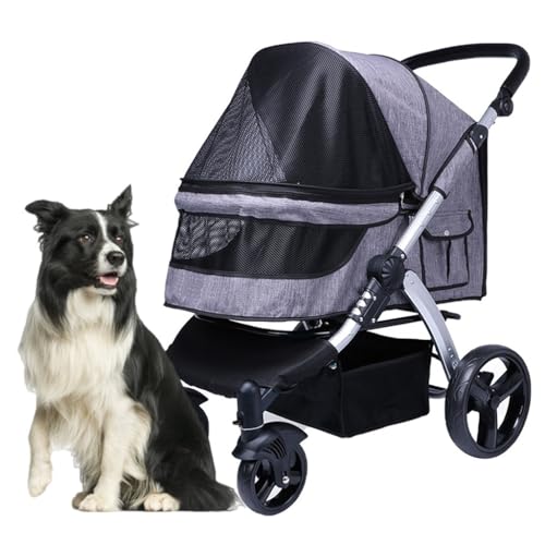 Hunde-Kinderwagen for große Hunde, Hunde-Kinderwagen, Kinderwagen, Reise-Kinderwagen, Haustier-Kinderwagen for große Hunde/2 Katzen, großer Hunde-Kinderwagen, ideal for Zwillinge oder mehrere Haustier von Fitlin