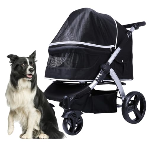 Hunde-Kinderwagen for große Hunde, Hunde-Kinderwagen, Kinderwagen, Reise-Kinderwagen, Haustier-Kinderwagen for große Hunde/2 Katzen, großer Hunde-Kinderwagen, ideal for Zwillinge oder mehrere Haustier von Fitlin