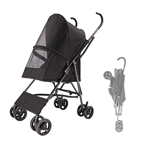 Hunde-Kinderwagen for kleine Hunde, Haustier-Kinderwagen mit Regenschirmstruktur, leichter Haustier-Hunde-Kinderwagen for Katzen, Welpen und Kätzchen, Reiseträger, atmungsaktive Hunde-Kinderwagen, Kin von Fitlin