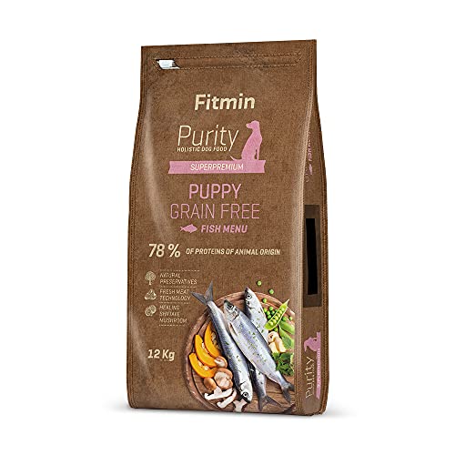 Fitmin dog Purity GF Puppy Fish | Hundetrockenfutter | Ein getreidefreies Futter | Tragende und säugende Hündinnen | 12kg von Fitmin