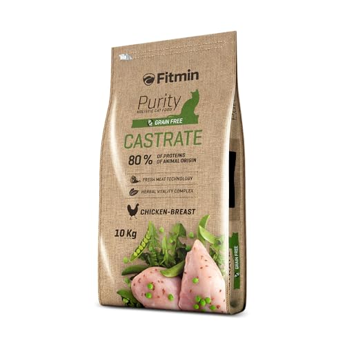 Fitmin Cat Purity Castrate | Katzenfutter trocken | Trockenfutter für sterilisierte/kastrierte Katzen ab 1 Jahr | Hühnerbrust Fleisch und Putenfleisch | Komplettfutter | 10 kg von Fitmin