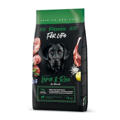 Fitmin Futter für Life Lamb mit Reis, für Erwachsene, Lamm, Reis, 12 kg von Fitmin