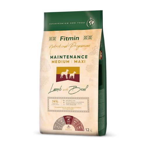 Fitmin Dog Medium Maxi Maintenance Lamb with Beef | Hundetrockenfutter | 12kg von Fitmin