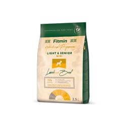 Fitmin Dog Mini Light & Senior Lamb with Beef | Hundetrockenfutter | Futter mit Lamm und Rindfleisch | 74% tierischen Rohstoffen | Für kleine ausgewachsene Hunde mit reduziertem Energiegehalt | 2.5kg von Fitmin