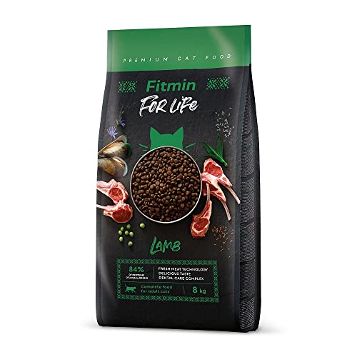 Fitmin for Life Adult Cat - Lamb | Trockenfutter für Katzen | Alleinfutter für kastrierte Erwachsene Katzen | Komplettfutter für Katzen | Neues Rezept | 8 kg von Fitmin