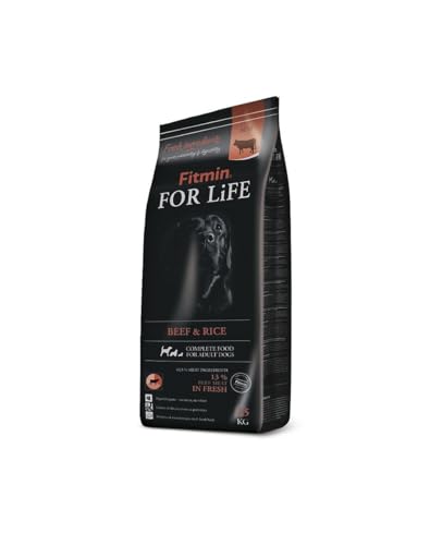 Fitmin for Life Beef&Rice - Trockenfutter für ausgewachsene Hunde Aller Rassen 2,5 kg von Fitmin