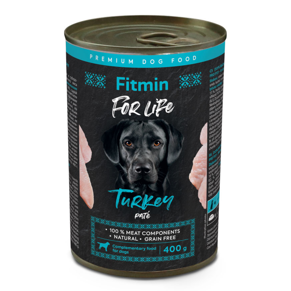 Sparpaket Fitmin Dog For Life 12 x 400 g - Truthahn von Fitmin