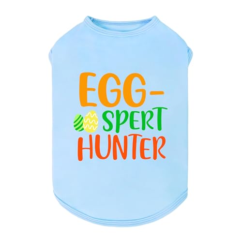 Fitwarm Egg-spert Hunter Hund Ostern Outfit Sommer Kleidung für kleine Hunde Junge Mädchen Haustier Outfit Blau Rot Grün Orange XS von Fitwarm