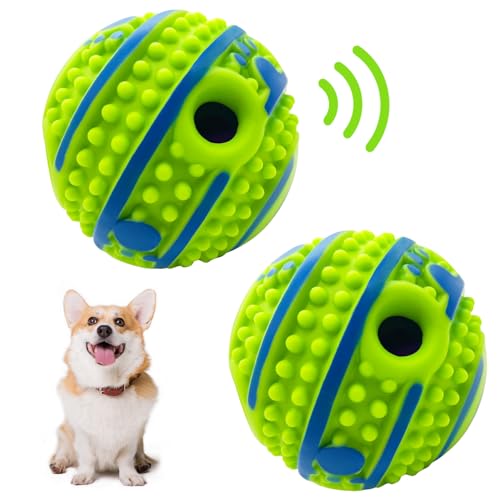 Five Thousand Years Kleiner Wackelball für Hunde, interaktives Hundespielzeug, Kauball zum Trainieren der Zahnreinigung, Hütebälle, aktiver Rollball für kleine Hunde, 7 cm, 2 Stück von Five Thousand Years