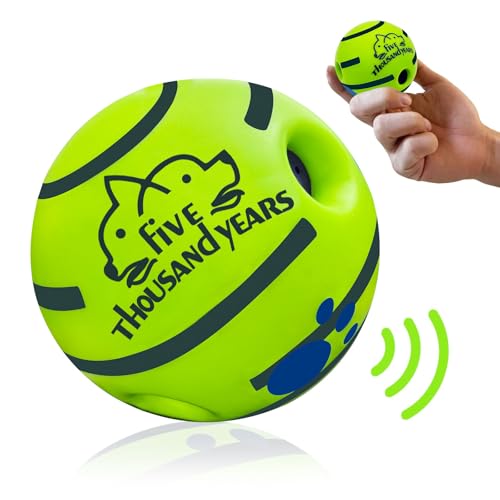 Five Thousand Years Hundespielzeug für kleine Hunde, schütteln Sie Gigi-Geräusche, quietschendes Hundespielzeug, Ball zum Trainieren, Hütenbälle, für drinnen und draußen, sicheres Geschenk für Welpen, von Five Thousand Years