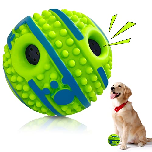 Interaktiver Hundespielzeug-Ball, schütteln, macht Kichern, quietschender Hundespielzeug, Ball, Kauball zum Trainieren der Zahnreinigung, Herdingbälle, für drinnen und draußen, sicheres Geschenk für von Five Thousand Years