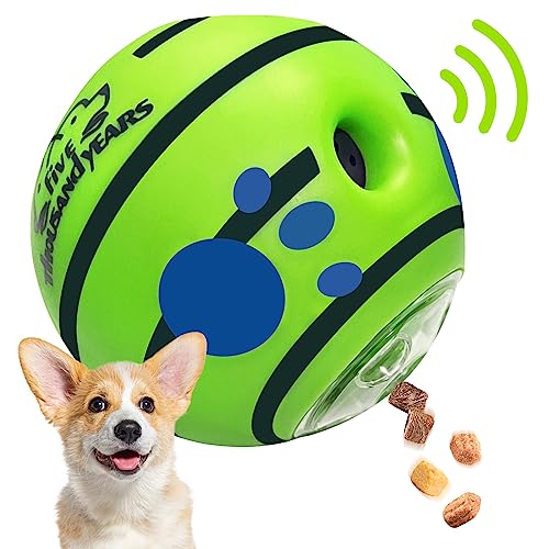 Kleiner wackeliger Leckerli-Ball, interaktives Hundespielzeug, Ball, Hunde-Spender, Leckerli-Spielzeug, Hundespielzeug, Quietschspielzeug für Hunde und Katzen, langlebiger Kicherball für kleine, von Five Thousand Years