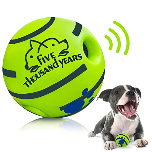 Kleiner Wackelball für Hunde, schütteln, macht Kichern, quietschender Hundespielzeug, Ball, Kauball zum Trainieren der Zahnreinigung, Herdenbälle, für drinnen und draußen, sicheres Geschenk für von Five Thousand Years