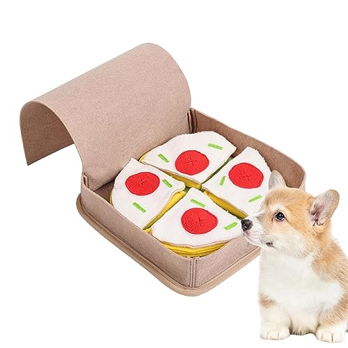 Fivetoo Schnüffelmatte für Hunde - Pizza Slice Interaktives Haustier-Pizza-Hundespielzeug,Hundefuttermatte, Feinschmecker-Hundespielzeug, Hunde-Anreicherungsspielzeug für Katzen, Kaninchen, Hunde von Fivetoo