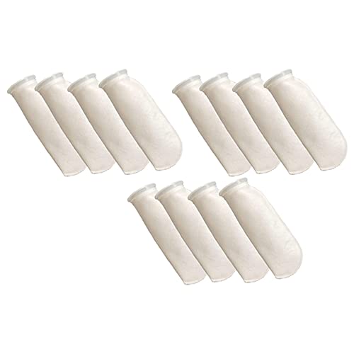 Fivetwofive 12 Packungen Filter Socken, 200 Mikrometer, für Aquarium/Salz Wasser Aquarium, Teich, für Sumpf/ÜBerlauf von Fivetwofive