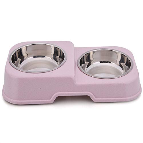 Fivetwofive Hunde Futter Trink NäPfe für Hunde Katzen Futter Napf Katze Hunde Haustier Edelstahl FüTterungs- und TräNke NäPfe Rosa von Fivetwofive