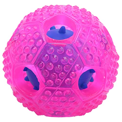 Fivetwofive Interaktives, Kauspielzeugball für Kleine, MittelgroßE Hunde, Leckerli-, RäTsel-Hundekumpel-Gummi-Haustierball, Best Cleans Teeth Dog Balls Rosa von Fivetwofive