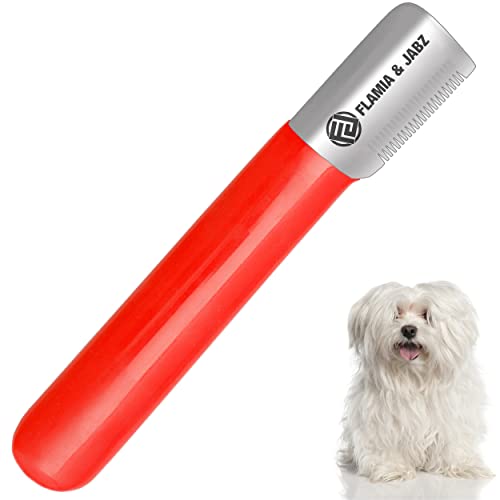 FLAMIA & JABZ Abisoliermesser für Hunde, Rechtshänder, Edelstahl mit Kunststoffgriff (fein) von FLAMIA & JABZ