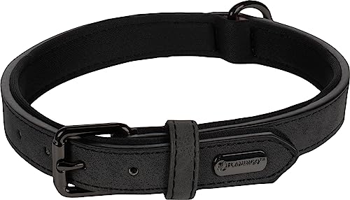 Halsband DELU SCHWARZ M 36/44CM 20MM von Flamingo