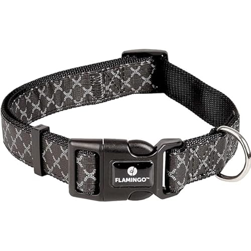 Halsband Odin SCHWARZ M 40-55CM 20MM von Flamingo