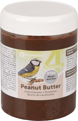 Flamingo 4 Seasons Glas ERDNUSSBUTTER MIT MEHLWÜRMERN 330G von Flamingo