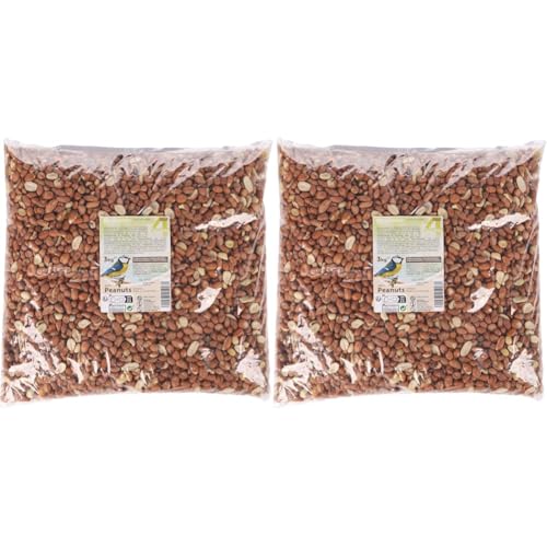 Flamingo Erdnüsse, geschält, Premium-Futter für Wildvögel, 3 kg (Packung mit 2) von Flamingo