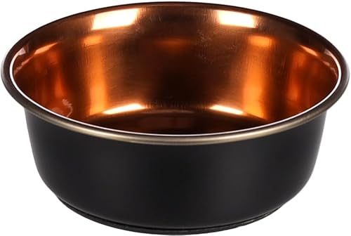 Futter- UND TRINKNAPF Ezra Edelstahl SCHWARZ RUND 475ML 13,5CM von Flamingo