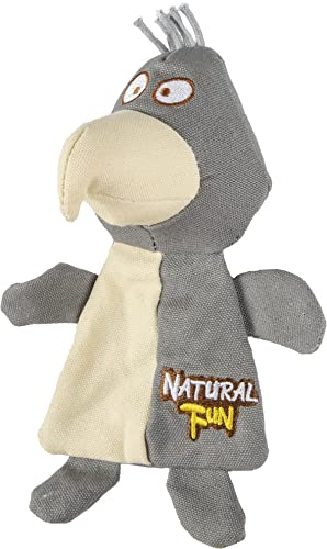 Flamingo F Natürliches Hundespielzeug Fun Flacher Vogel Grau/Beige 23 cm von Flamingo