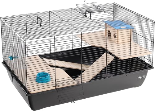 HAMSTERKÄFIG Chipper SCHWARZ 77,5x47x42CM von Flamingo