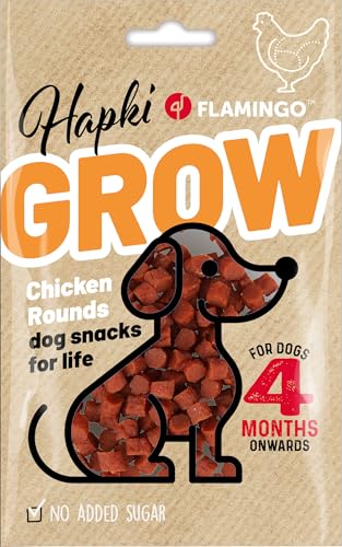 Flamingo Snack Hapki Grow – Ringe mit Huhn | 85 g | Speziell für Hunde ab 4 Monaten von Flamingo