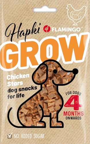 Flamingo Snack Hapki Grow – Sternchen mit Huhn | 85 g | Speziell für Hunde ab 4 Monaten von Flamingo