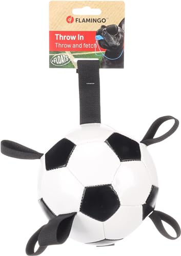 Flamingo HS TOWA Fussball MIT BÄNDERN SMALL 14CM Weiss/SCHWARZ von Flamingo