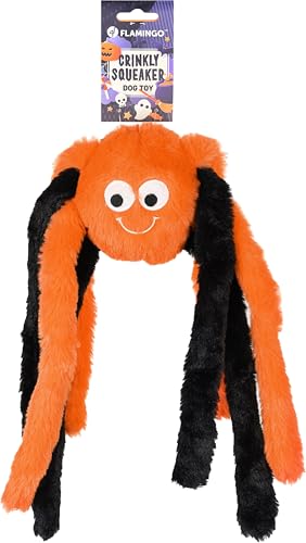 Flamingo Halloween Spielzeug für Hunde Callie Spinne Orange - 29x8,5x36cm - Mit Squeaker von Flamingo