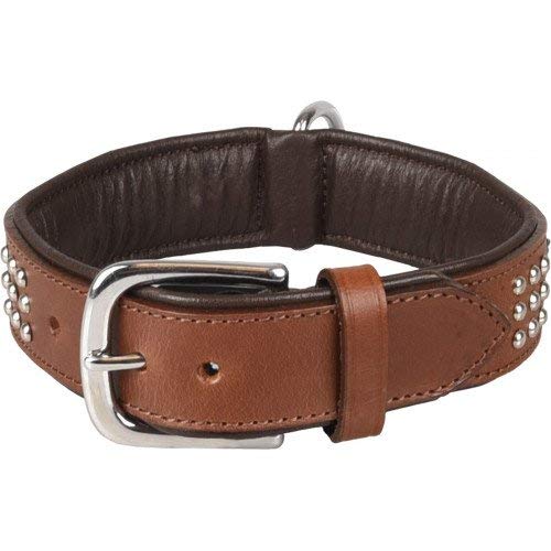 Flamingo - Halsband Sedona, Leder, Braun, Größe XXL, 51-60 cm, für Hunde von Flamingo