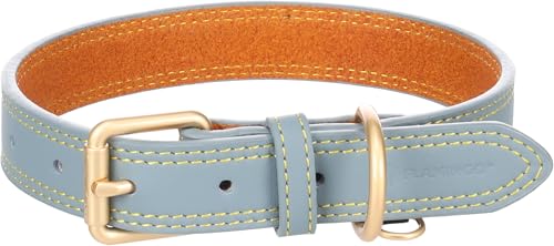 Flamingo Halsband für Hund Virginia hellblau M/L 38-48cm 25mm - Mit einem Ring für ID-Anhänger - Genäht für extra Stärke von Flamingo