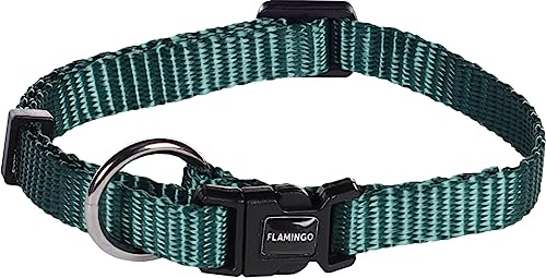 Flamingo Halsband für Hund Ziggi dunkelgrün XS - 20-35cm 10mm - Stufenlos verstellbar - Mit zugentlastung Flamingo Halsband für Hund Ziggi dunkelgrün XS - 20-35cm 10mm - Stufenlos verstellbar - Mit zugentlastung von Flamingo