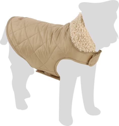 Flamingo Bonnie Hundemantel Beige - Größe A: 55 cm, B: 40-48 cm, C: 68-74 cm, Warm und Bequem, Ideal für Border Collie, Labrador, Springer Spaniel und Australian Shepherd von Flamingo