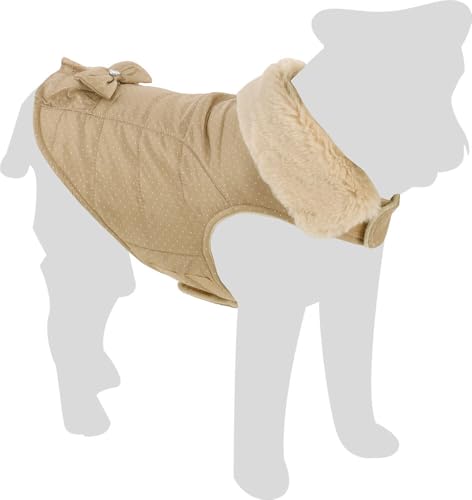 Flamingo Hundemantel Guzzi beige - Größe 30cm (A: 30 cm, B: 30-34 cm, C: 46-52 cm) - Ideal für Rassen wie Chihuahua, Französische Bulldogge, Beagle, Jack Russell und Cocker Spaniel von Flamingo