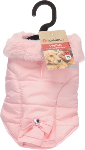 Flamingo Guzzi Jacke – Weiches Fleece mit Schleife, 20 cm, Ideal für kleine Hunde wie Chihuahua, Yorkshire Terrier, Pudel usw. von Flamingo