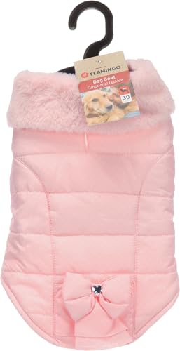 Flamingo Guzzi Jacke – Weiches Fleece mit Schleife, 30 cm, Ideal für kleine Hunde wie Chihuahua, Yorkshire Terrier, Pudel usw. von Flamingo