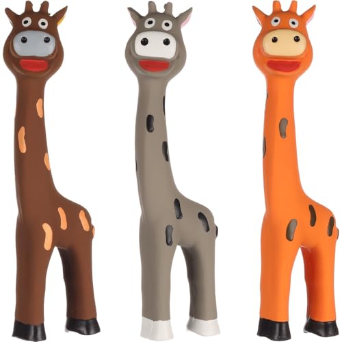 Flamingo Spielzeug Mon Giraffe Mehrfarbig – Mit Squeaker für Extra Spielspaß, Langlebig und Ideal für Hunde! von Flamingo