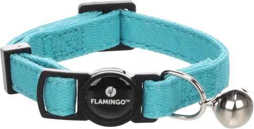 Flamingo Halsband für Kätzchen Lomi Hellblau – 15-22cm x 10mm x 2mm, Mit Katzenbändchen, Kätzchen von Flamingo