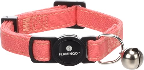 Flamingo Halsband für Kätzchen Lomi Zartrosa – 15-22cm x 10mm x 2mm, Mit Katzenbändchen, Kätzchen von Flamingo