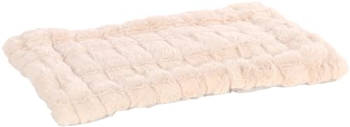 Flamingo Hundekissen Verona Rechteck Beige - 40x25cm, Weicher Plüsch, Abnehmbarer Bezug, Waschbar bei 30°C, rutschfest von Flamingo