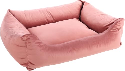 Flamingo Mand für Hunde Elena Rechteckig Altrosa – A: 100 cm, B: 80 cm, C: 25 cm, Antislip, Waschbar, Zart, Luxuriös und Stilvolles Design von Flamingo