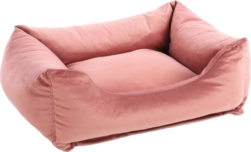 Flamingo Mand für Hunde Elena Rechteckig Altrosa – A: 65 cm, B: 50 cm, C: 20 cm, Antislip, Waschbar, Zart, Luxuriös und Stilvolles Design von Flamingo